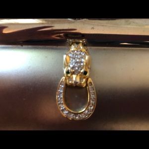 Letty Clutch with Cougar Swarovski  crystal clasp